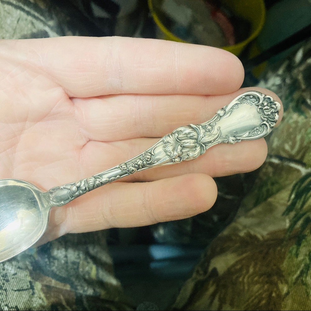 Silver Spoon Earrings “Floral-No. 566” 1902